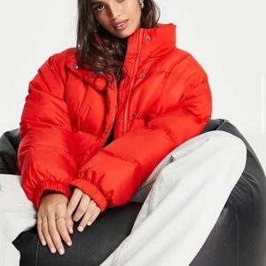 Vintage “Garage clothing” Red Puffer Coat